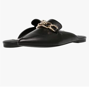 NWOT Steve Madden black womens leather mules size 8